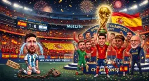 Kemenangan Timnas Spanyol atas Argentina dalam final Piala Dunia 2026.