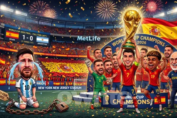Kemenangan Timnas Spanyol atas Argentina dalam final Piala Dunia 2026.