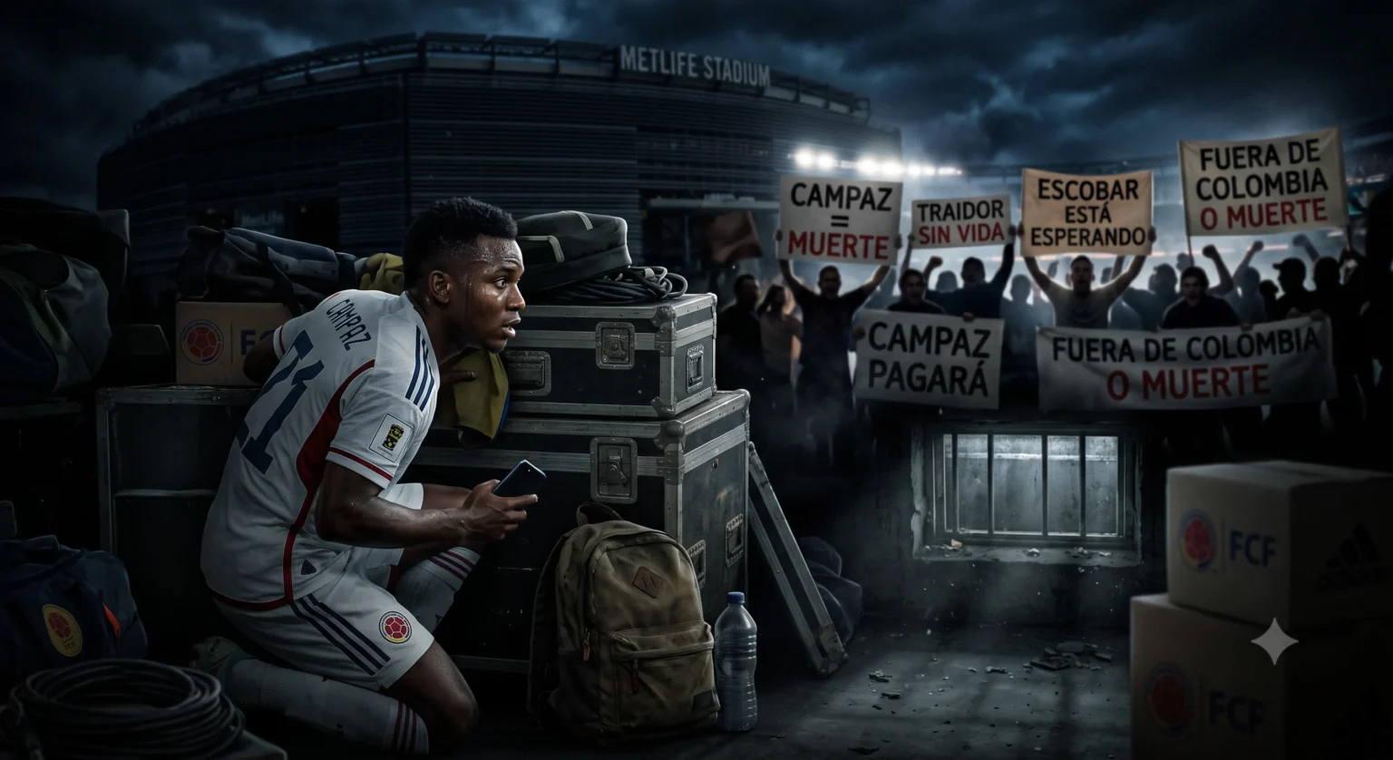 Ilustrasi pemain Timnas Kolombia Jaminton Campaz.