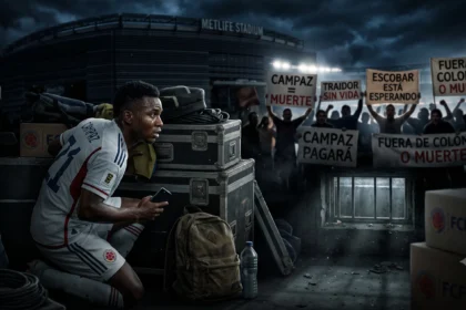 Ilustrasi pemain Timnas Kolombia Jaminton Campaz.