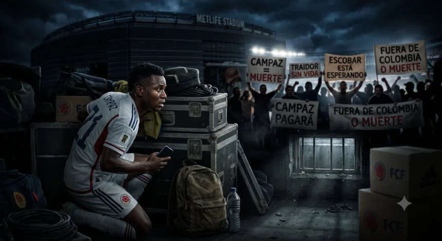 Ilustrasi pemain Timnas Kolombia Jaminton Campaz.