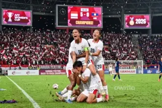 Ilustrasi kemenangan Timnas Putri Indonesia pada Piala AFF Wanita 2026.