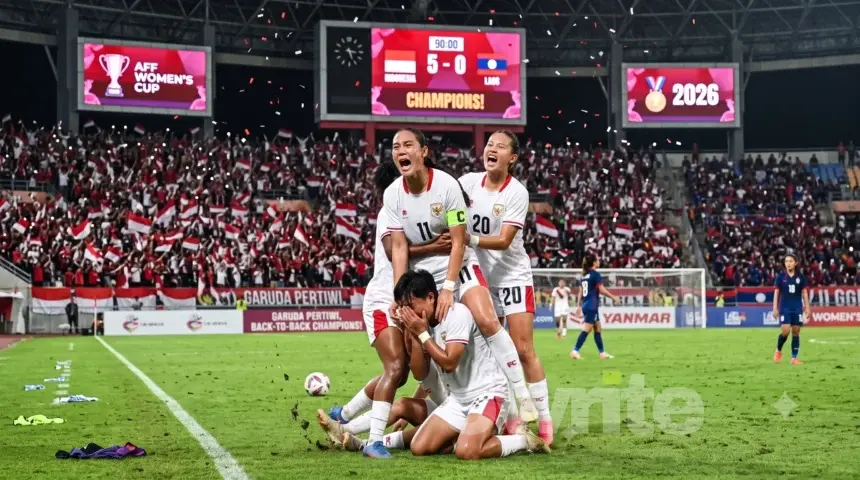 Ilustrasi kemenangan Timnas Putri Indonesia pada Piala AFF Wanita 2026.