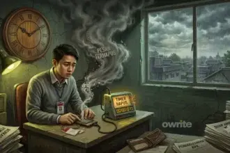 Ilustrasi staf KPK menghapus otomatis percakapan dalam aplikasi.