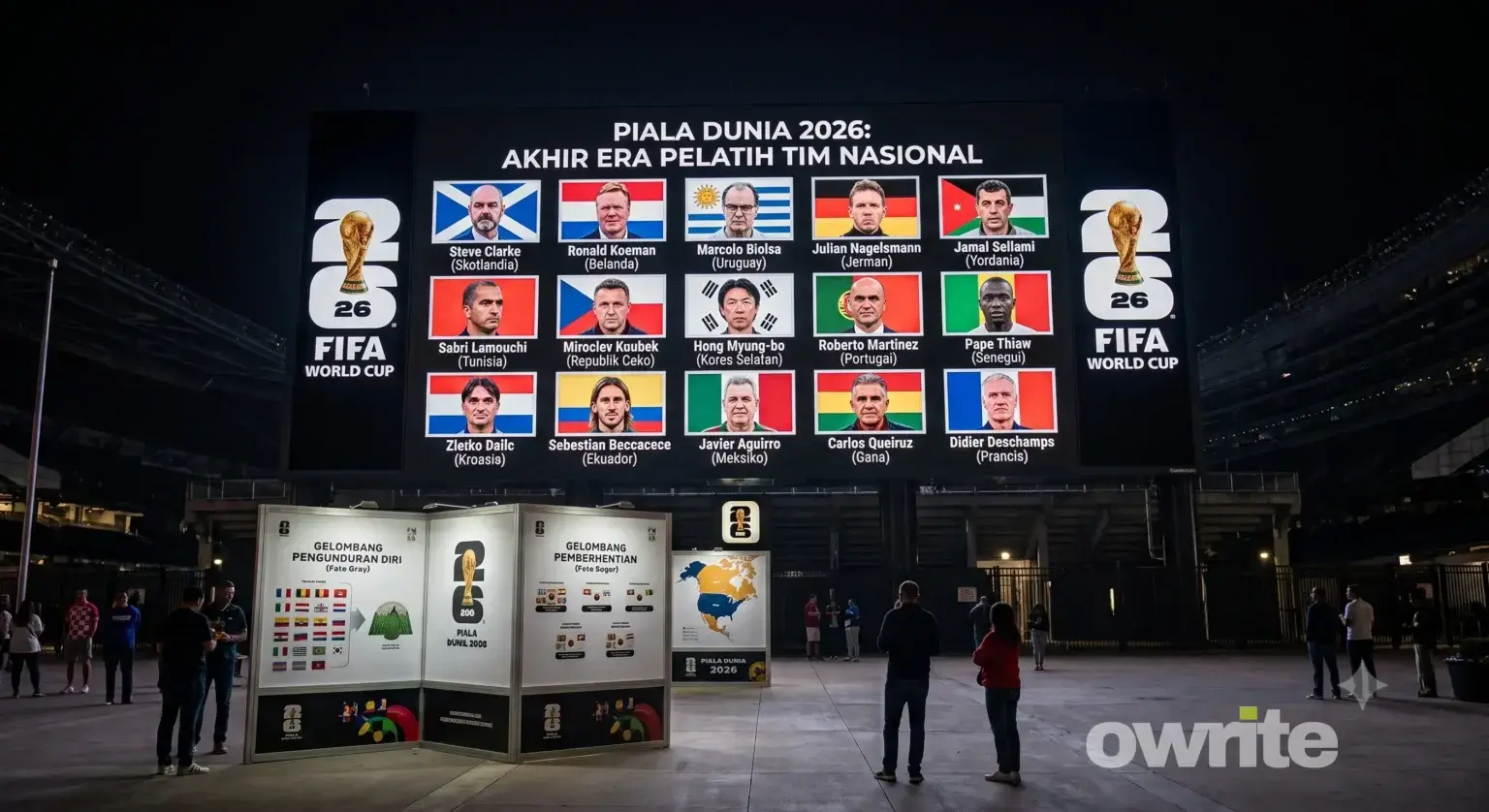 Para pelatih tim nasional sepak bola Piala Dunia 2026 yang tak lagi membesut skuad.