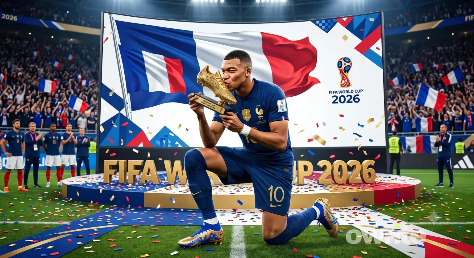 Kylian Mbappe, pemain Timnas Prancis, menjadi top skor pada Piala Dunia 2026.