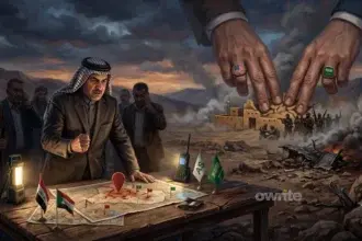 Ilustrasi kegeraman Perdana Menteri Irak Ali al-Zaidi.