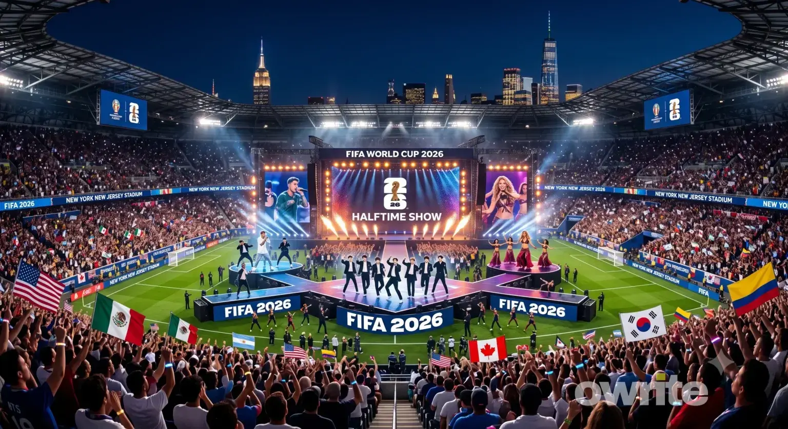 Ilustrasi Halftime Show Piala Dunia 2026.