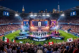 Ilustrasi Halftime Show Piala Dunia 2026.