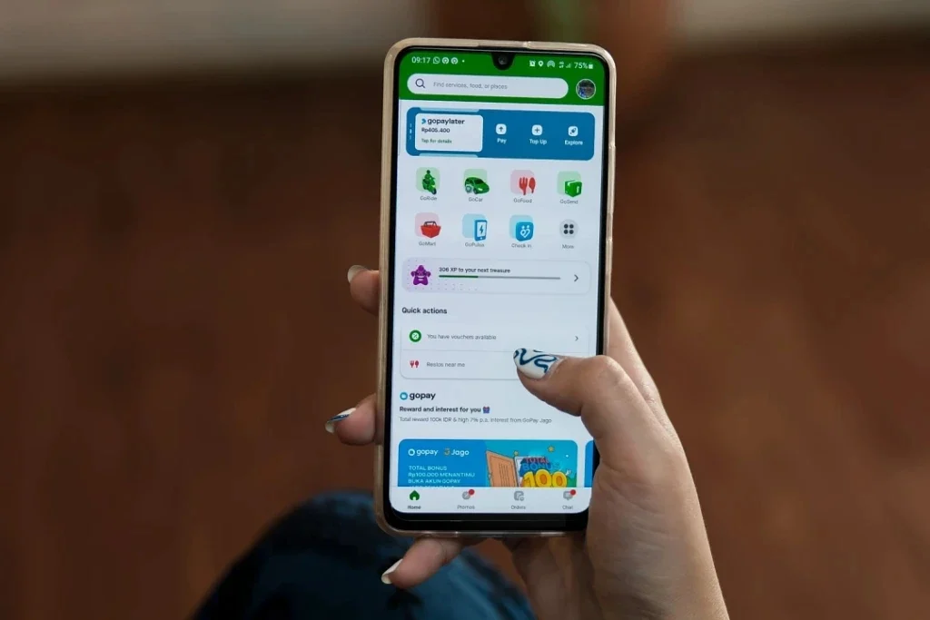Tampilan aplikasi Go-pay. (Sumber: Gopay)