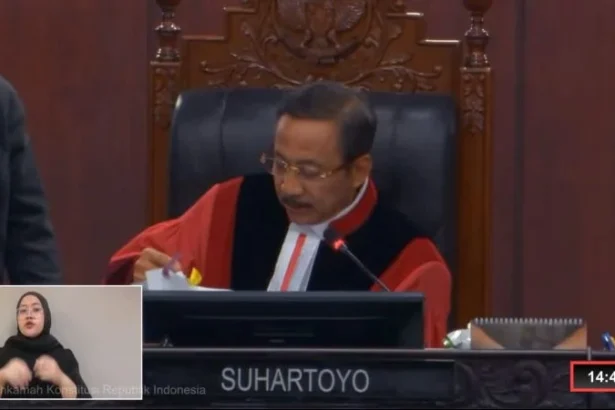 Ketua Mahkamah Konstitusi (MK) Suhartoyo. (Youtube MK).