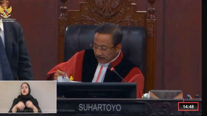 Ketua Mahkamah Konstitusi (MK) Suhartoyo. (Youtube MK).