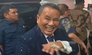 Pengacara Hotman Paris Hutape di gedung Kejagung.