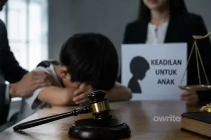 Ilustrasi keadilan hukum untuk anak.