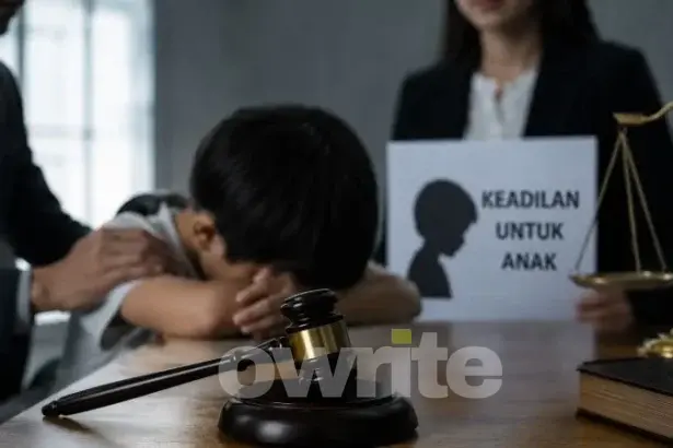Ilustrasi keadilan hukum untuk anak.