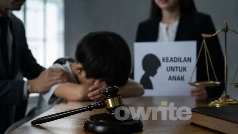 Ilustrasi keadilan hukum untuk anak.