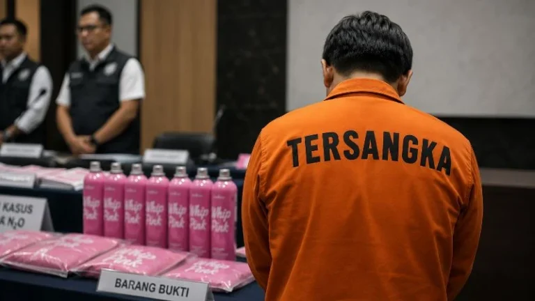 Ilustrasi tersangka dalam kasus tabung Whip Pink.