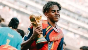 Pemain Timnas Spanyol Lamine Yamal.