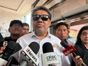 Penasihat Khusus Presiden Bidang Ketenagakerjaan dan Kesejahteraan Buruh Said Iqbal di Kantor Kemenko Keuangan (sumber: Owrite/Anisa Aulia)