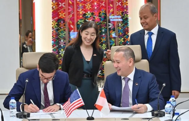 Latitude Energy, dan Danantara Indonesia menandatangani Nota Kesepahaman (MoU) Gasifikasi Batu Bara RI. (Sumber: Kedutaan Besar AS di Indonesia)