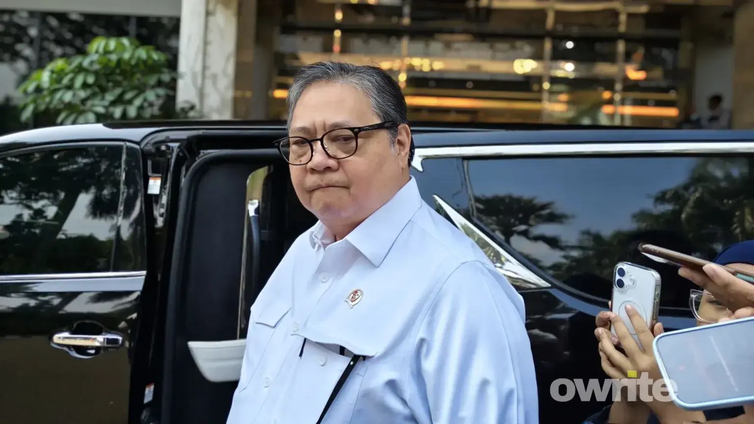 Menteri Koordinator Bidang Perekonomian Airlangga Hartarto di Kemenko Perekonomian (sumber: Owrite/Anisa Aulia)