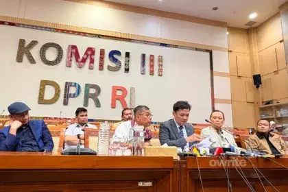 Ketua Komisi III DPR RI Habiburokhman membahas RUU Perampasan Aset. (Sumber: Owrite/Rika Pangesti)