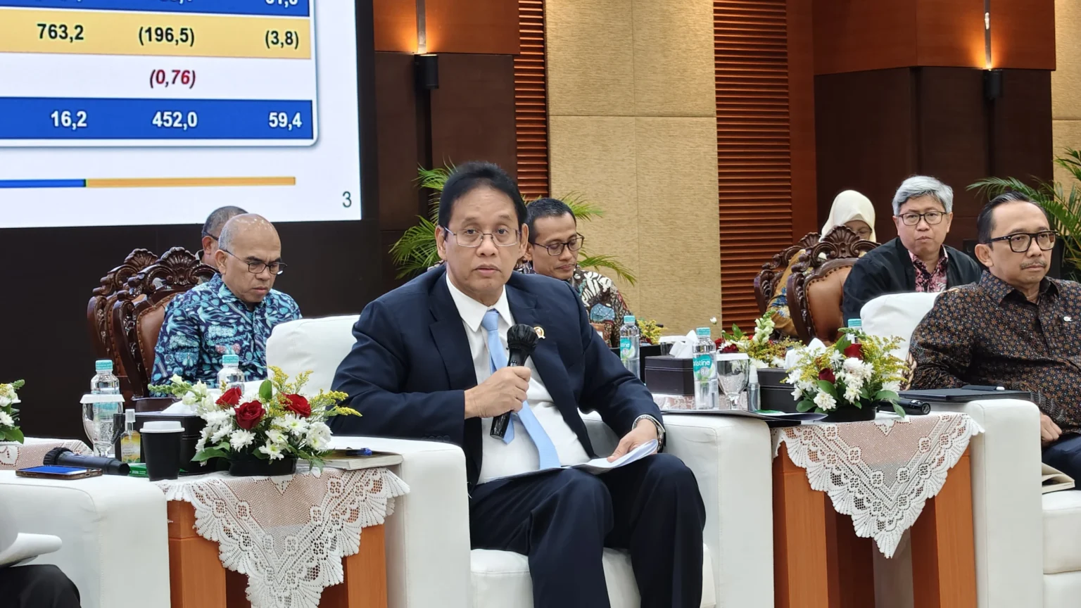 Menteri Keuangan Purbaya Yudhi Sadewa dalam konferensi pers APBN KiTA (sumber: Owrite/Anisa Aulia)