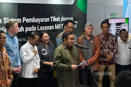 Gubernur DKI Jakarta Pramono Anung dalam konferensi pers di Jakarta, Jumat, 31 Juli 2026. (Sumber: Owrite/Syifa Fauziah)