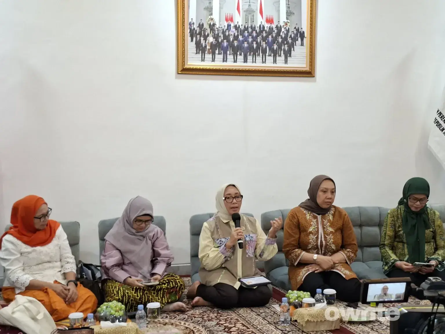 Menteri Pemberdayaan Perempuan dan Perlindungan Anak Arifah Fauzi dalam konferensi pers Hari Anak Nasional di Jakarta, Kamis, 23 Juli 2026.
