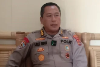 Lalu Muhammad Iwan Mahardan ketika menjabat sebagai Plh Kabid Humas Polda NTB, 2023.