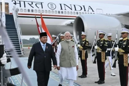 Presiden RI Prabowo Subianto menyambut Perdana Menteri India Narendra Modi, Senin, 6 Juli 2026.