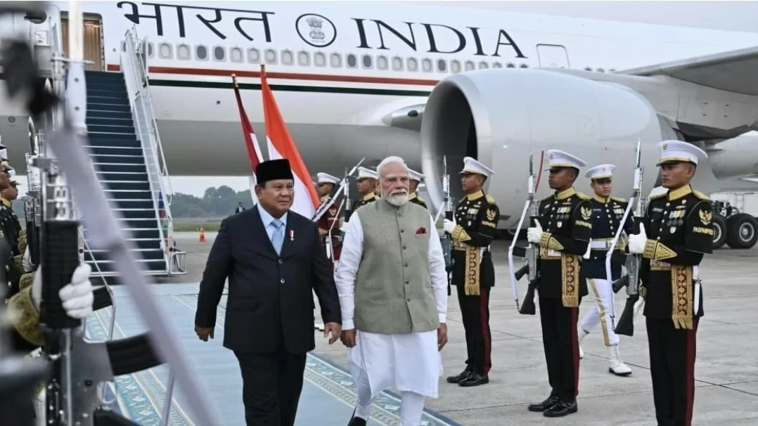 Presiden RI Prabowo Subianto menyambut Perdana Menteri India Narendra Modi, Senin, 6 Juli 2026.