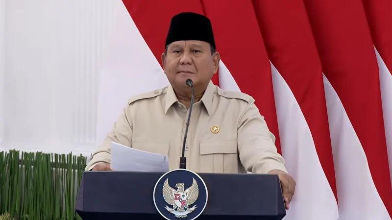 Presiden RI Prabowo Subianto dalam peresmian groundbreaking Proyek Strategis Nasional (PSN) LNG Abadi Masela.