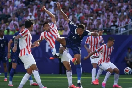Penyerang Timnas Kylian Mbappe saat laga vs Paraguay di babak 16 besar Piala Dunia 2026.