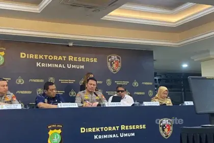 Penasihat Khusus Presiden Bidang Ketenagakerjaan dan Kesejahteraan Buruh Said Iqbal dalam konferensi pers terhadap tiga karyawan toko percetakan, 3 Juli 2026.