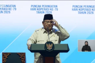 Presiden Prabowo dalam peringatan Hari Koperasi Nasional ke-79 di Jakarta, Minggu, 12 Juli 2026.