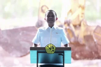 Menteri ESDM Bahlil Lahadalia saat Groundbreaking Proyek Abadi Masela. (Sumber: YT BPMI)