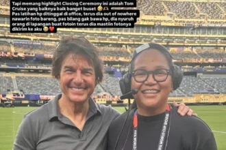 Welah Hatta bersama Tom Cruise