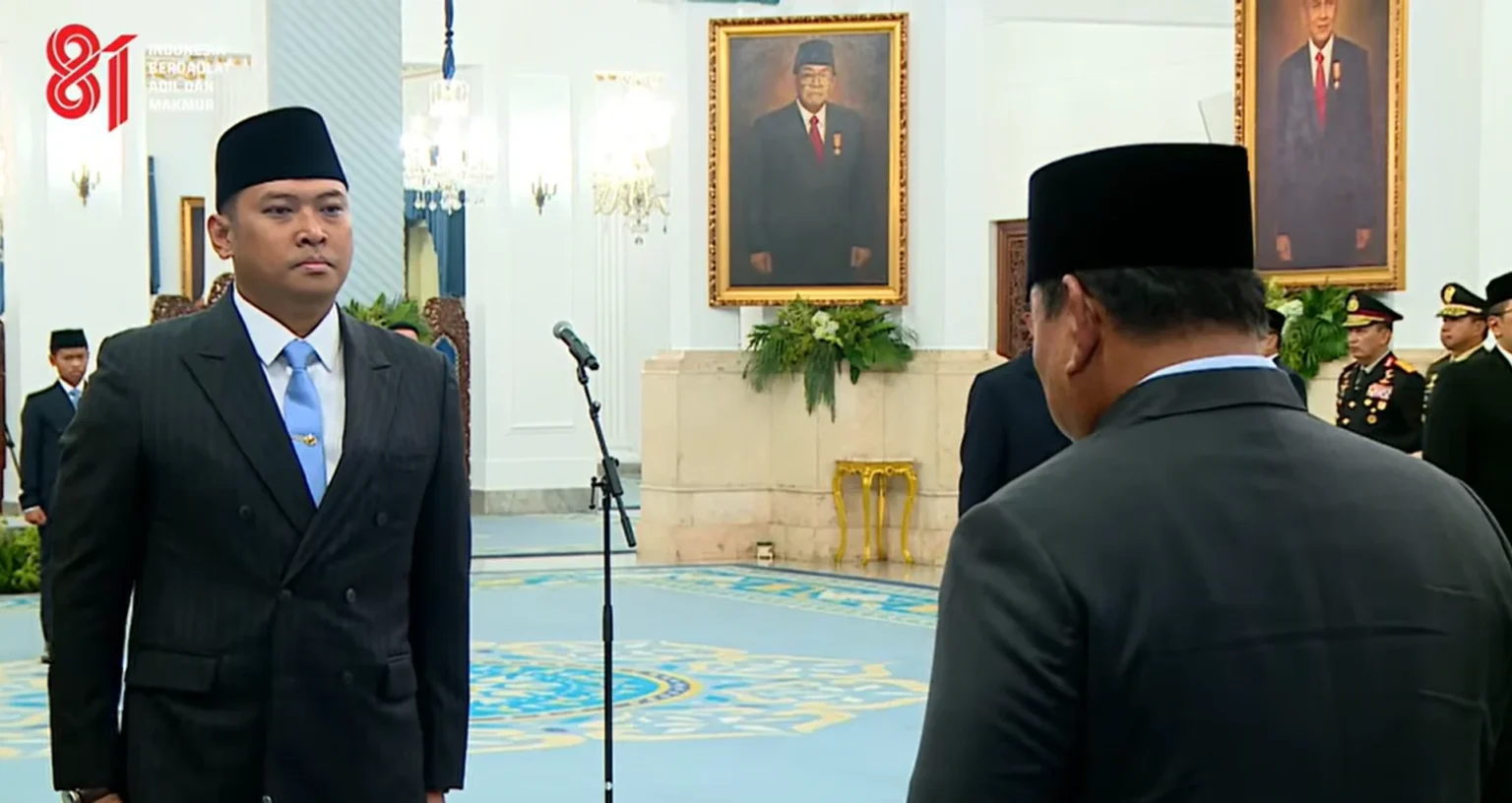 Sudaryono dilantik menjadi Kepala Badan Gizi Nasional di Istana Negara, 22 Juli 2026.