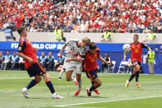 Pertandingan antara Spanyol melawan Belgia di babak Perempat final Piala Dunia 2026