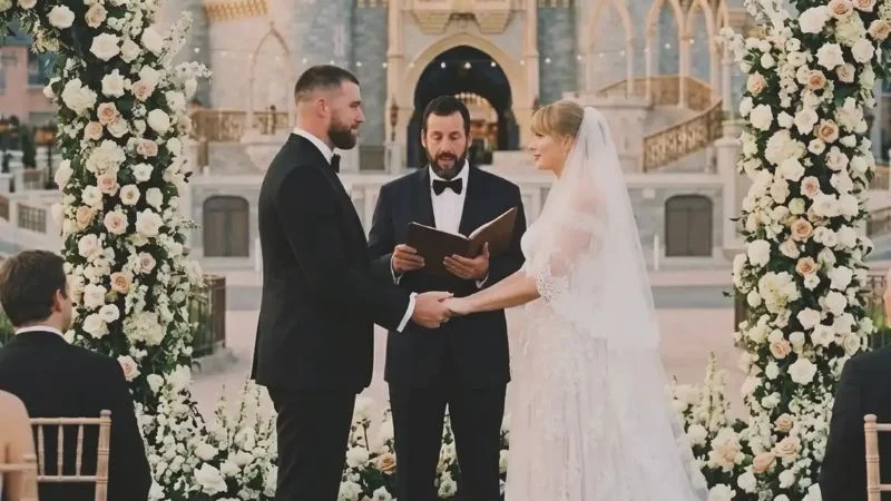 Penyanyi pop dunia Taylor Swift resmi menikah dengan bintang National Football League (NFL) Travis Kelce di Ne York,