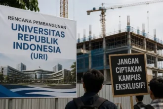 Ilustrasi rencana pembangunan Universitas Republik Indonesia (URI).