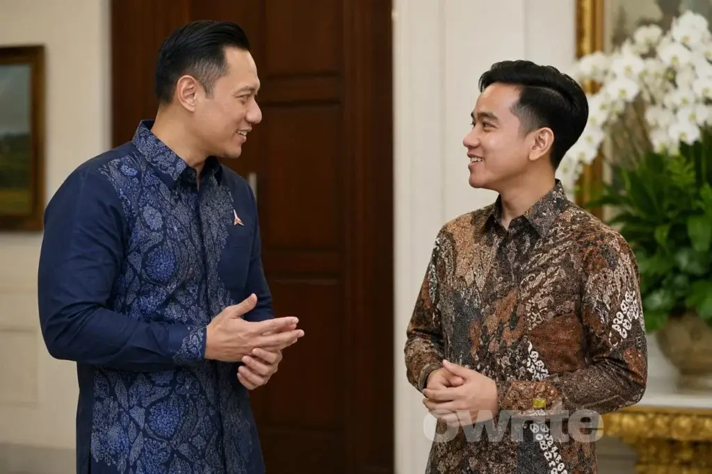 Wapres Gibran Rakabuming Raka bersama Ketua Umum Partai Demokrat, Agus Harimurti Yudhoyono (AHY)