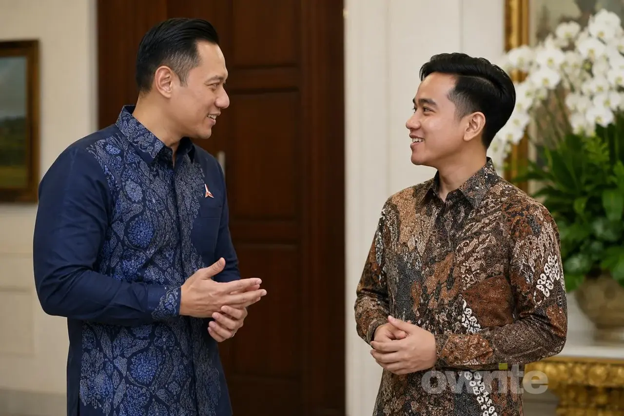 Wapres Gibran Rakabuming Raka bersama Ketua Umum Partai Demokrat, Agus Harimurti Yudhoyono (AHY)
