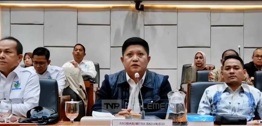 Ketua Umum Asosiasi Mitra Badan Gizi Nasional, Syawaludin Aweng, dalam Rapat Dengar Pendapat Umum (RDPU) bersama Komisi IX DPR RI