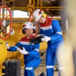 Perwira PGN saat melakukan pengecekan pipa gas. (Sumber: Dok. PGN)