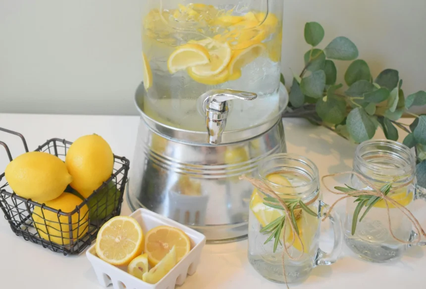 Infused water (unsplash Mariah Hewines)