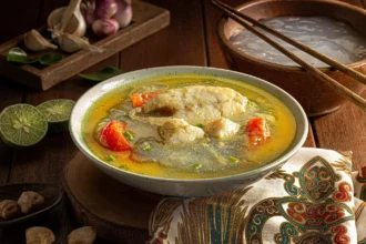 Sajian Papeda dengan Ikan Kuah Kuning