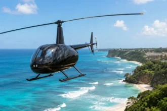 Ilustrasi helikopter wisata.