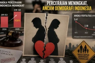 Ilustrasi perceraian di RI meningkat yang dikaitkan dengan alarm demografi masa mendatang.